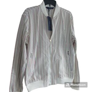 ZARA MAN Multi Stripe Bomber Jacket L